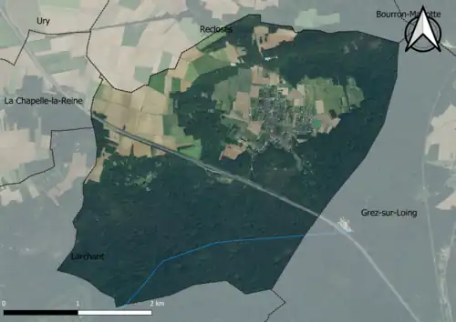 Carte orhophotogrammétrique de la commune.