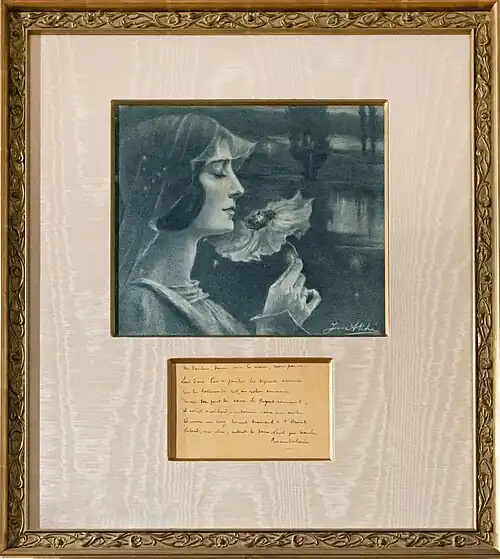 La Femme aux pavots (1899), avec un poème autographe de Charles Baudelaire, Rabastens, musée du Pays rabastinois.