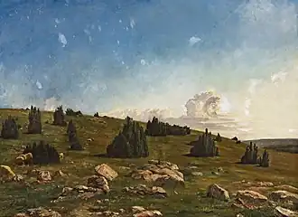 Paysage des Causses (étude préparatoire à Dieu les Garde)