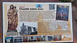 Chapelle Sainte-Anne : Panneau signalétique.