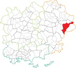 Carte administrative du Var.