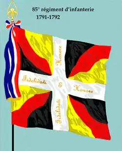 Drapeau du 85e régiment d'infanterie de ligne de 1791 à 1793