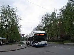 Croisement de Melnsila iela et  Kristapa iela.