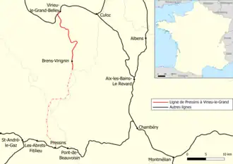 Voir la carte de la ligne.