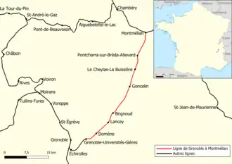 Voir la carte de la ligne.