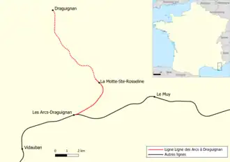 Image illustrative de l’article Ligne des Arcs à Draguignan
