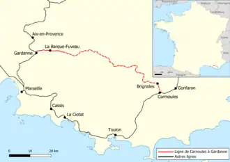 Voir la carte de la ligne.