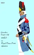 Grenadier du 99e&nbsp;régiment d’infanterie de ligne de 1791 à 1795