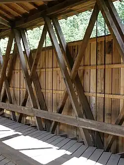 Treillis Howe du Lancaster Covered Bridge, Comté de Tippecanoe, Indiana