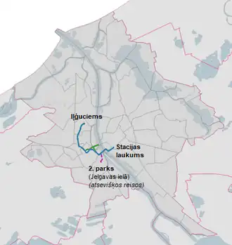 Parcours de la ligne 9.