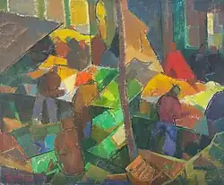 Le Marché Ordener (1952) - HST 46x55 (Coll.Part.)