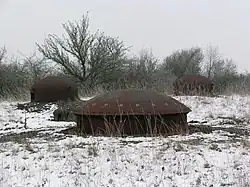 Tourelle de 75&nbsp;mm du bloc 3 en batterie.