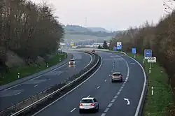 Vue depuis l'aire de Wasserbillig, en direction de l'Allemagne.
