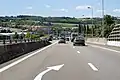 Raccordement de l'A46 nord à l'A6.