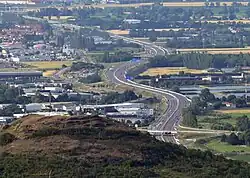 Vue d'ensemble des premiers kilomètres de l'A71 à Clermont-Ferrand