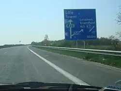 L'autoroute au niveau d'Ath.