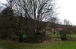 Cette pièce d'eau comportant un îlot central dispose d'une arrivée et d'une sortie d'eau avec vannes de régulation - Cela laisse à penser qu'il pourrait s'agir d'un vivier ?