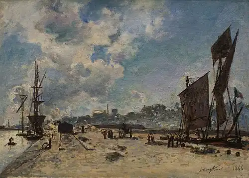 Quai à Honfleur, 1866Le Havre, musée d'Art moderne André-Malraux.