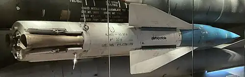 Missile dans une vitrine