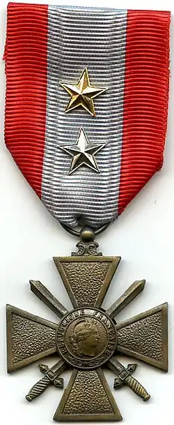Croix de guerre des TOE.