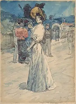 Une Parisienne devant le Moulin de la Galette, New York, Metropolitan Museum of Art.