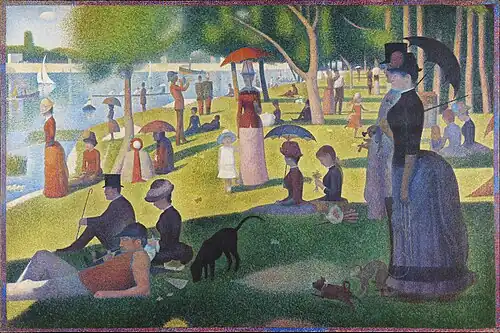 Georges Seurat, Un dimanche après-midi à l'Île de la Grande Jatte (1884-1886), Art Institute of Chicago.