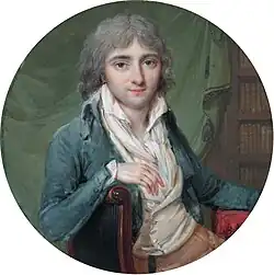 Gentilhomme dans une bibliothèque (1795), miniature sur ivoire, localisation inconnue.