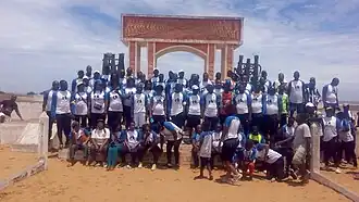 Participants de l'édition 2017 de la Route des Pêches à la marche, à Ouidah.
