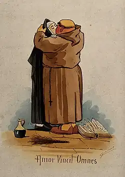 Amor Vincit Omne («&nbsp;L’amour vient à bout de tout&nbsp;»), illustration anonyme du XXe&nbsp;siècle.