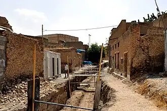 La citadelle, pendant les travaux de restauration de 2014.