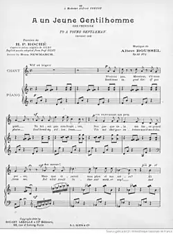 page de la partition