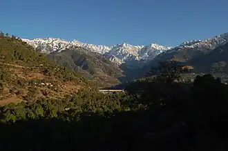 Vue sur Palampur et sa vallée.