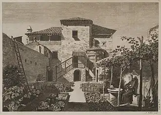 Le couvent en 1751, par James Stuart et Nicholas Revett.