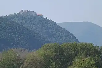 Vue du château de Visegrád.