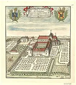 L'abbaye Notre-Dame de Josaphat à la confluence avec l'Eure.