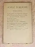 Liste des bienfaiteurs de l'asile d'Aligre (non datée).