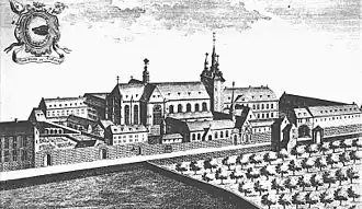 L'abbaye Saint-Laurent au XVIIIe siècle(gravure de Saumery)