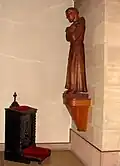 Statue de saint François d’Assise (chapelle), œuvre d’Helmuth Muller.