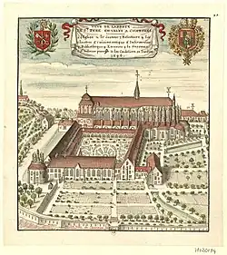 L'abbaye Saint-Père-en-Vallée par Louis Boudan, 1696.