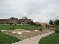 Emplacement de la première église historique de Cîteaux, consacrée 1106 par l’évêque de Chalon.