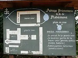 Plan de 1789 de l'abbaye de Flabémont.