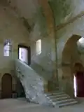 L'escalier de nuit menant du dortoir à l'église.