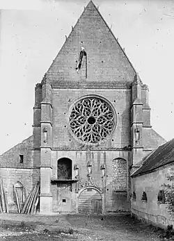 Façade de l'abbaye au début du XXe&nbsp;siècle