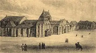 Anonyme, L'abbaye Notre-Dame-aux-Nonnains vers 1640.