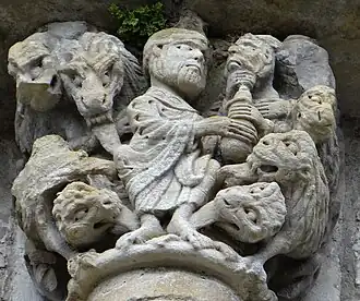 Le prophète Daniel dans la fosse aux lions.