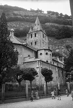 Église abbatiale en septembre 1935.