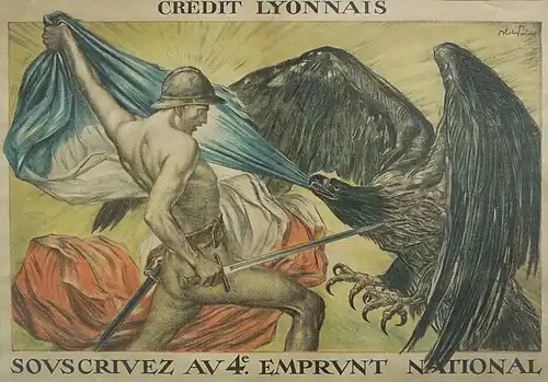 Affiche d'Abel Faivre (1918), 4e emprunt national.