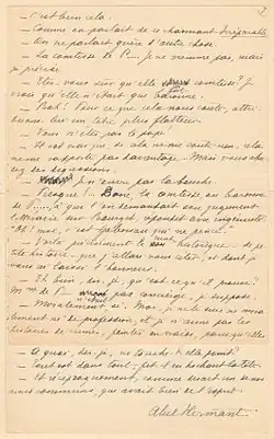 Manuscrit de Abel Hermant