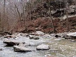 Les falaises du canyon.