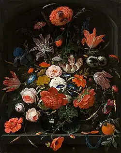 Fleurs dans un vase en verre1669-72Mauritshuis